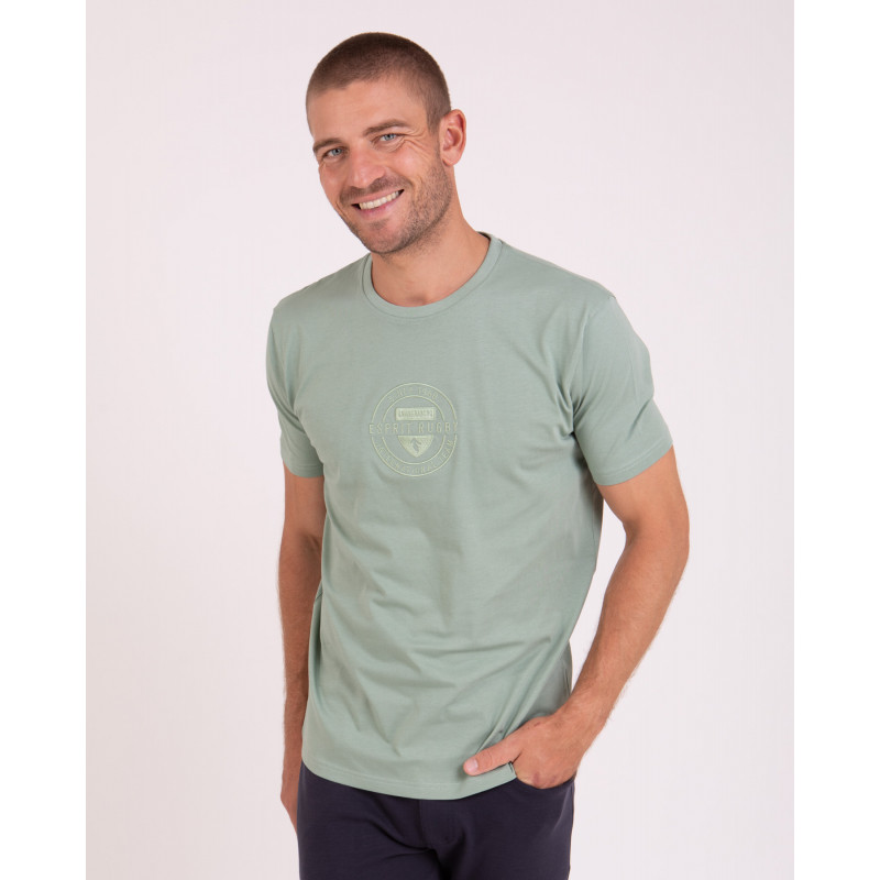 T-shirt avec broderie ton sur ton