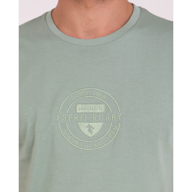 T-shirt avec broderie ton sur ton