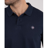 Polo manches courtes en maille fantaisie