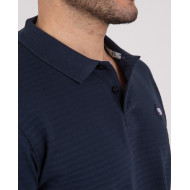 Polo manches courtes en maille fantaisie