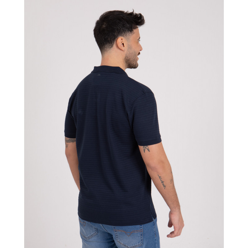 Polo manches courtes en maille fantaisie