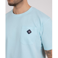 T-shirt en maille fantaisie avec poche plaquée