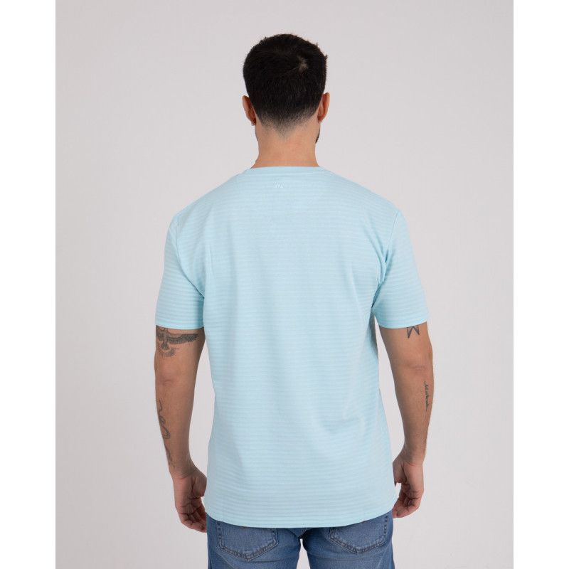 T-shirt en maille fantaisie avec poche plaquée