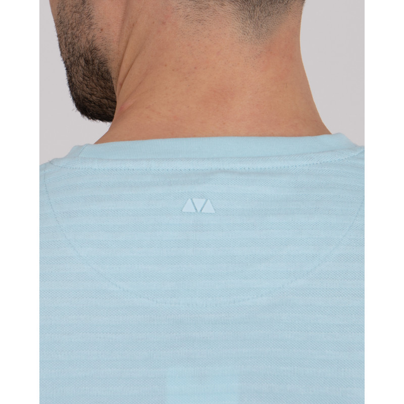 T-shirt en maille fantaisie avec poche plaquée