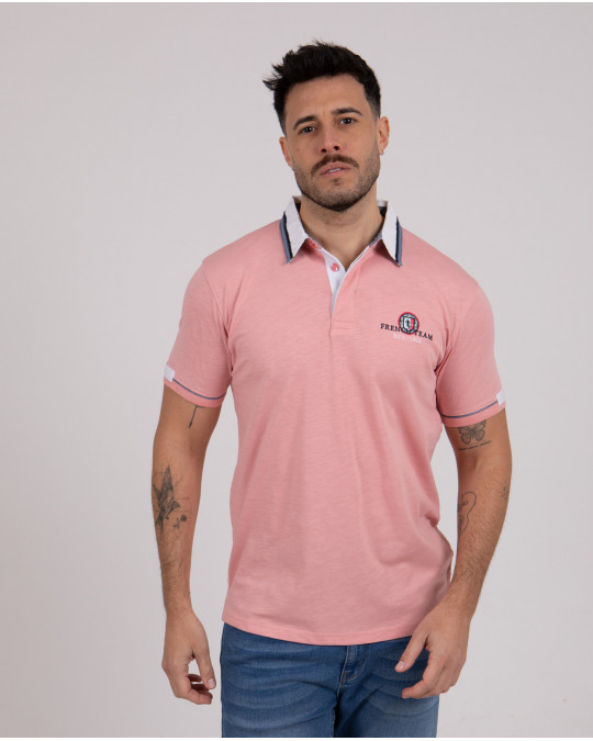 Maillot manches courtes en coton flammé