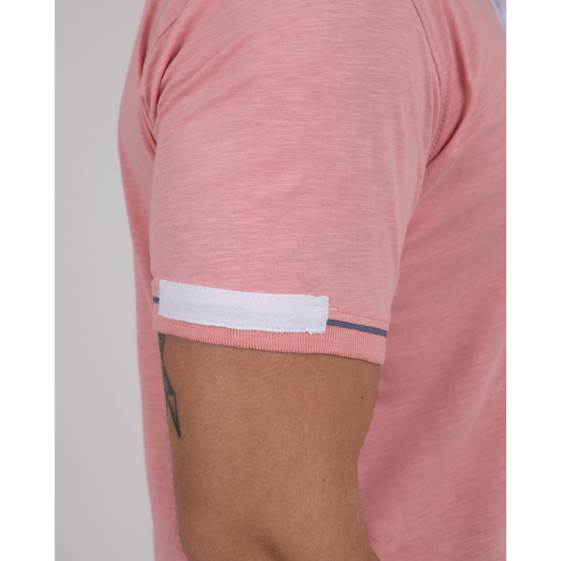 Maillot manches courtes en coton flammé