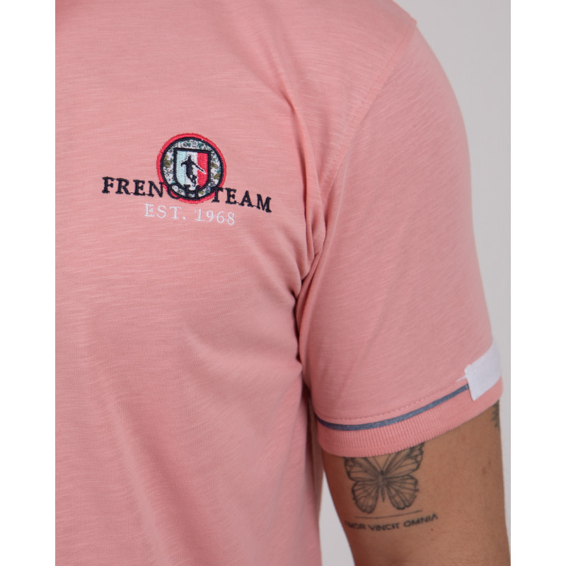 Maillot manches courtes en coton flammé