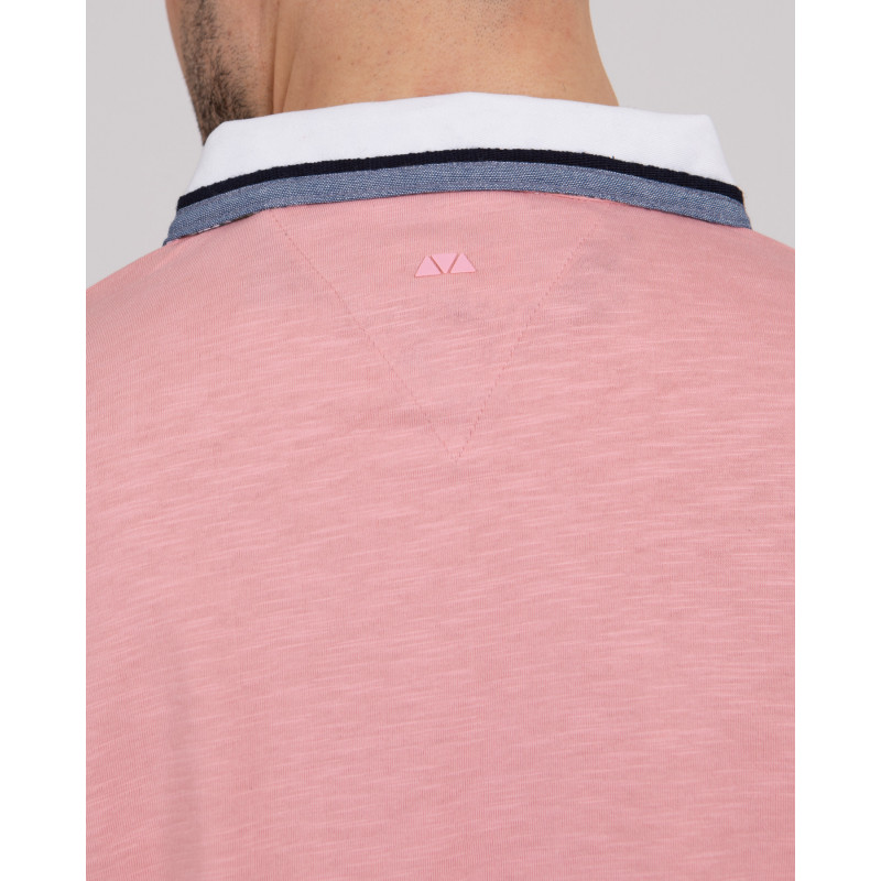 Maillot manches courtes en coton flammé