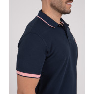 Polo manches courtes en maille fantaisie