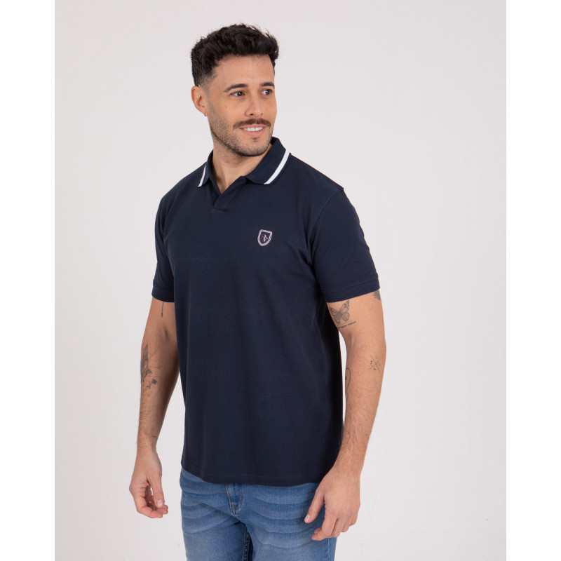 Polo manches courtes en coton piqué