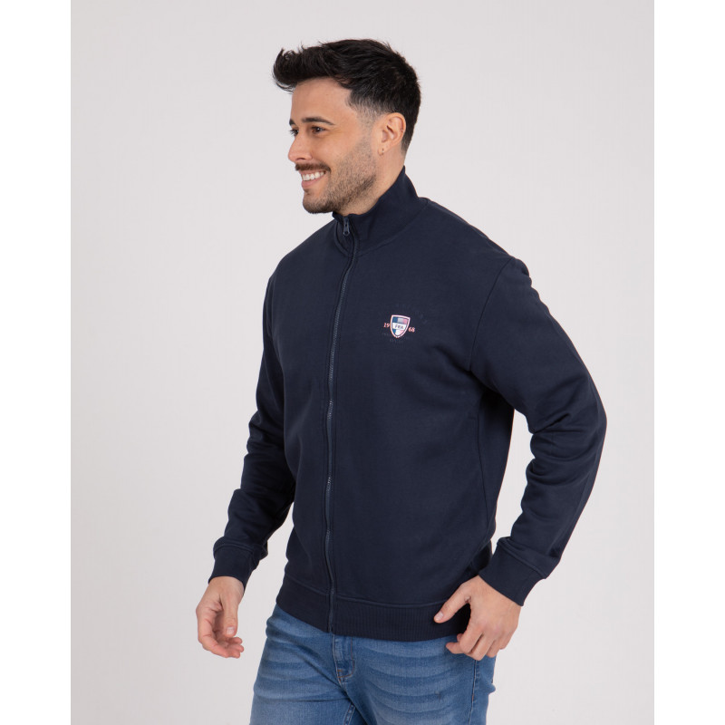 Cardigan zippé en molleton