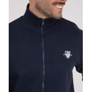 Cardigan zippé en molleton