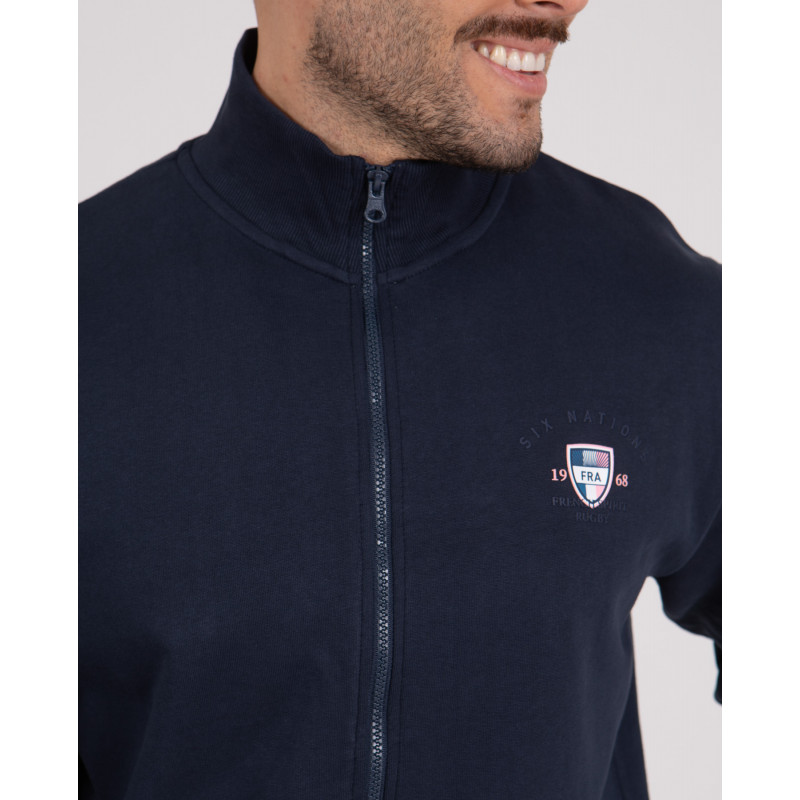 Cardigan zippé en molleton