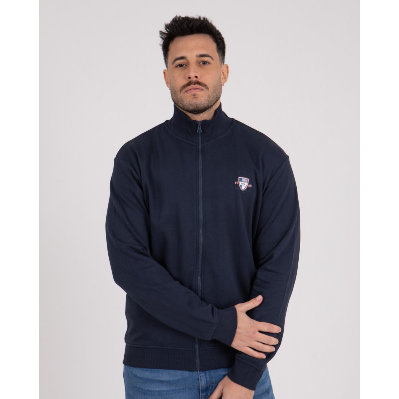 Cardigan zippé en molleton