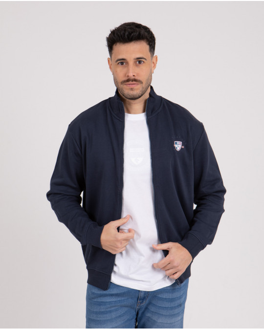Cardigan zippé en molleton