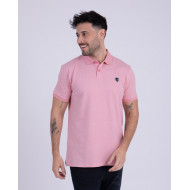 Polo manches courtes en maille fantaisie
