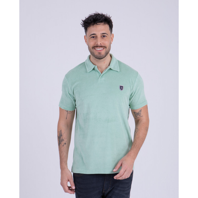 Polo manches courtes en coton éponge