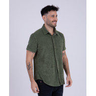 Chemise manches courtes en coton éponge