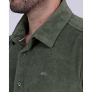 Chemise manches courtes en coton éponge