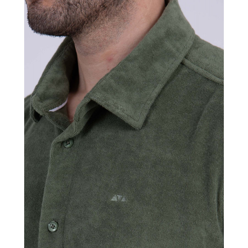 Chemise manches courtes en coton éponge