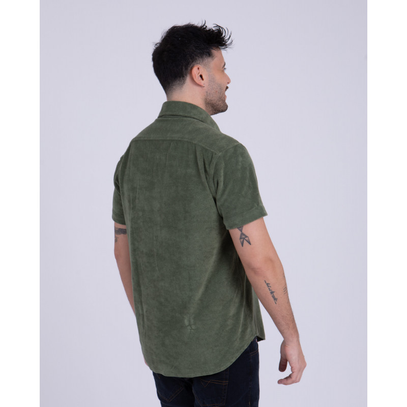 Chemise manches courtes en coton éponge