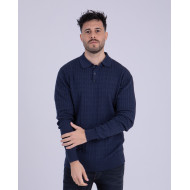 Pull léger torsadé avec col polo