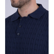 Pull léger torsadé avec col polo