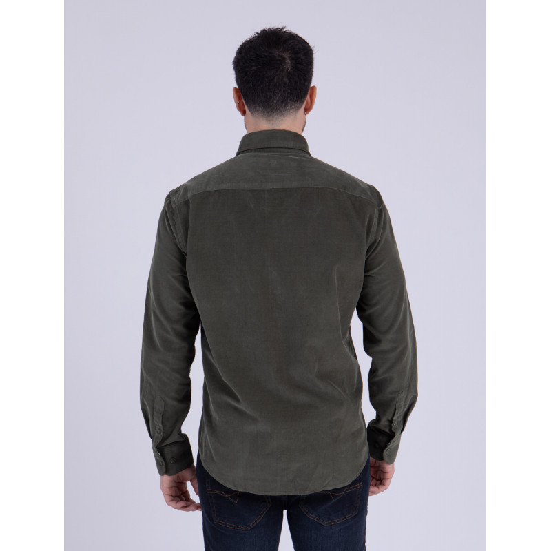 Chemise manches longues en velours