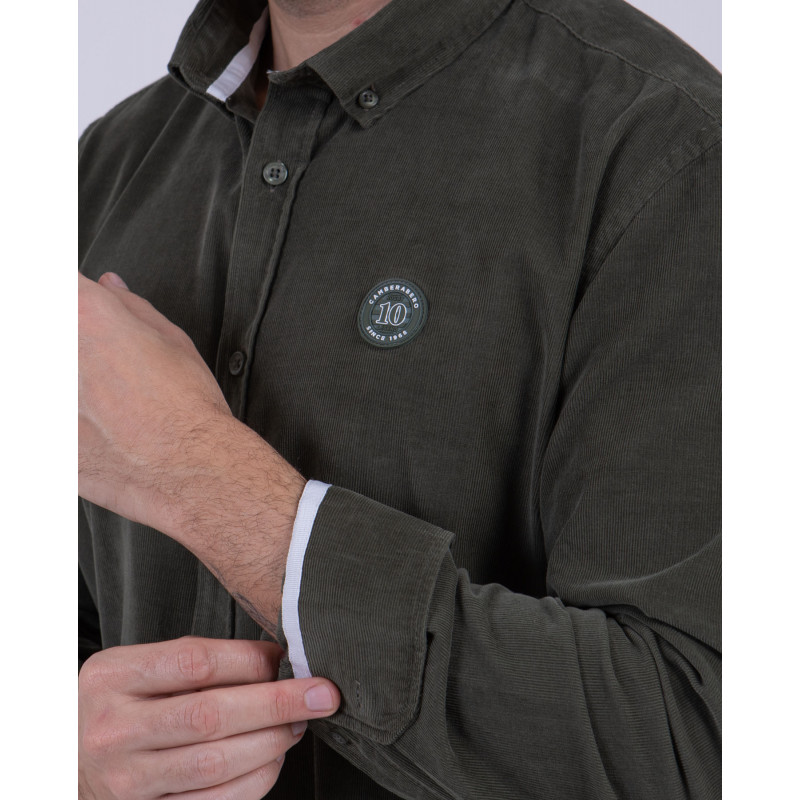 Chemise manches longues en velours