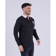 Maillot manches longues au col contrasté