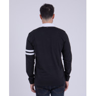 Maillot manches longues au col contrasté