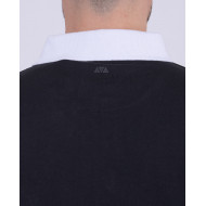 Maillot manches longues au col contrasté