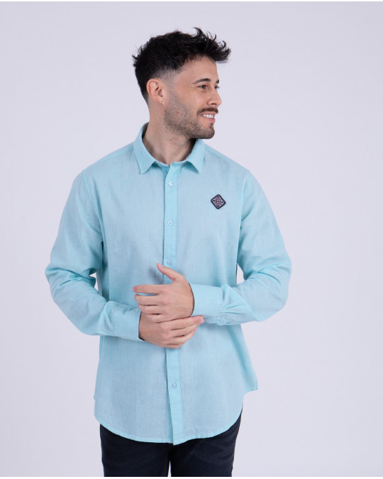Chemise manches longues unie