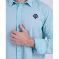 Chemise manches longues unie