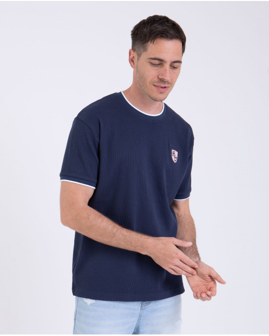 T-shirt manches courtes avec écusson brodé