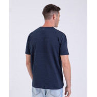T-shirt en maille fantaisie avec poche plaquée