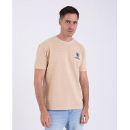 T-shirt en maille piquée rayée