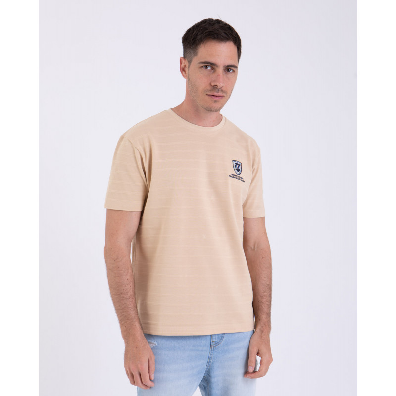 T-shirt en maille piquée rayée