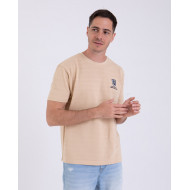 T-shirt en maille piquée rayée