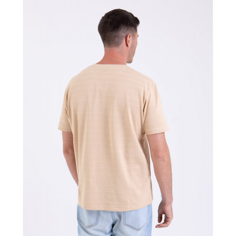 T-shirt en maille piquée rayée