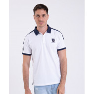 Polo manches courtes avec bandes sur les épaules