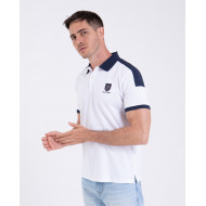 Polo manches courtes avec bandes sur les épaules