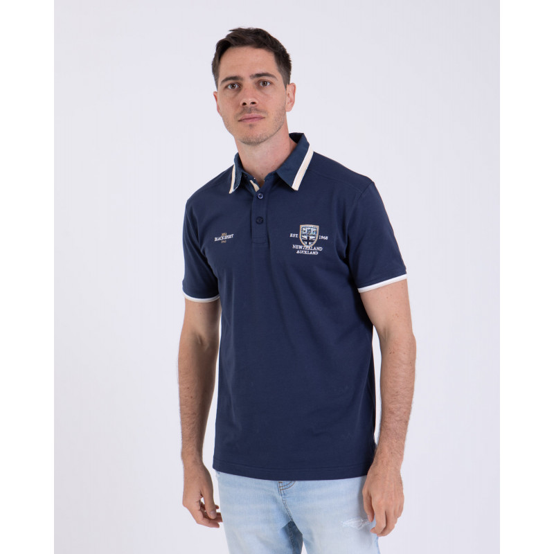 Maillot manches courtes avec broderies poitrine