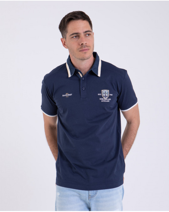 Maillot manches courtes avec broderies poitrine