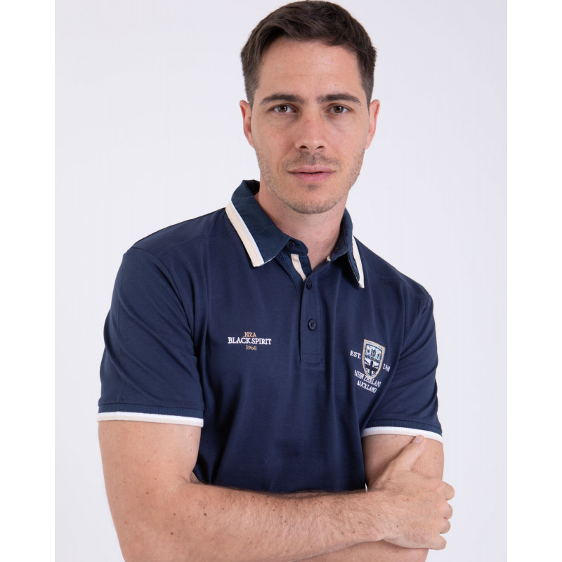 Maillot manches courtes avec broderies poitrine