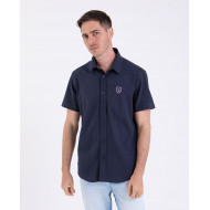 Chemise manches courtes en seersucker