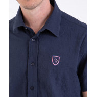 Chemise manches courtes en seersucker