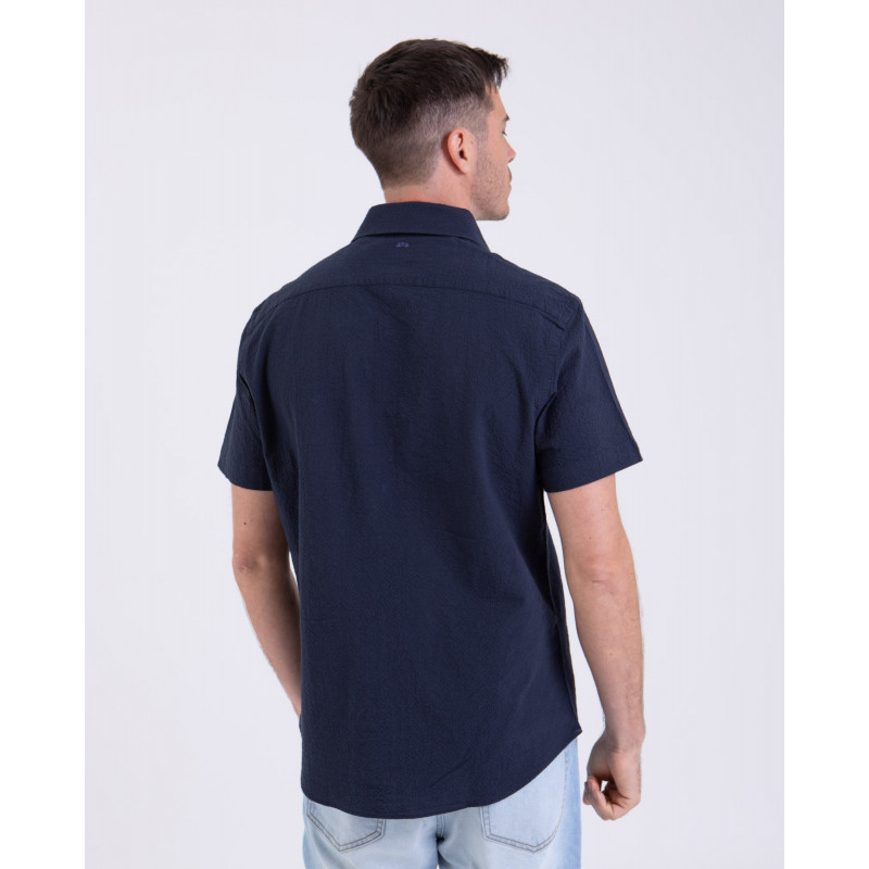 Chemise manches courtes en seersucker