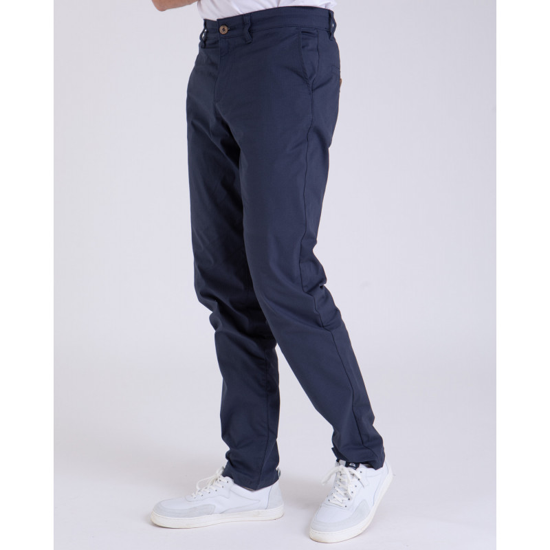 Pantalon chino en seersucker uni