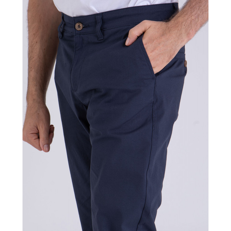 Pantalon chino en seersucker uni